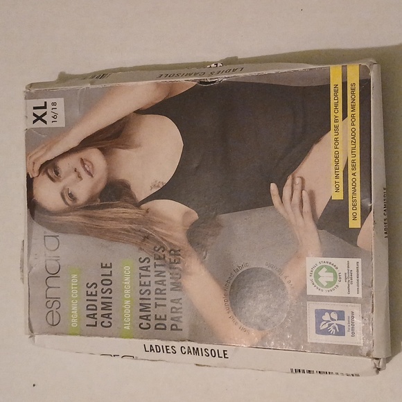 Esmara Organic Cotton Ladies Camisole Black Size XL 16 to 18 NWT - Picture 4 of 7